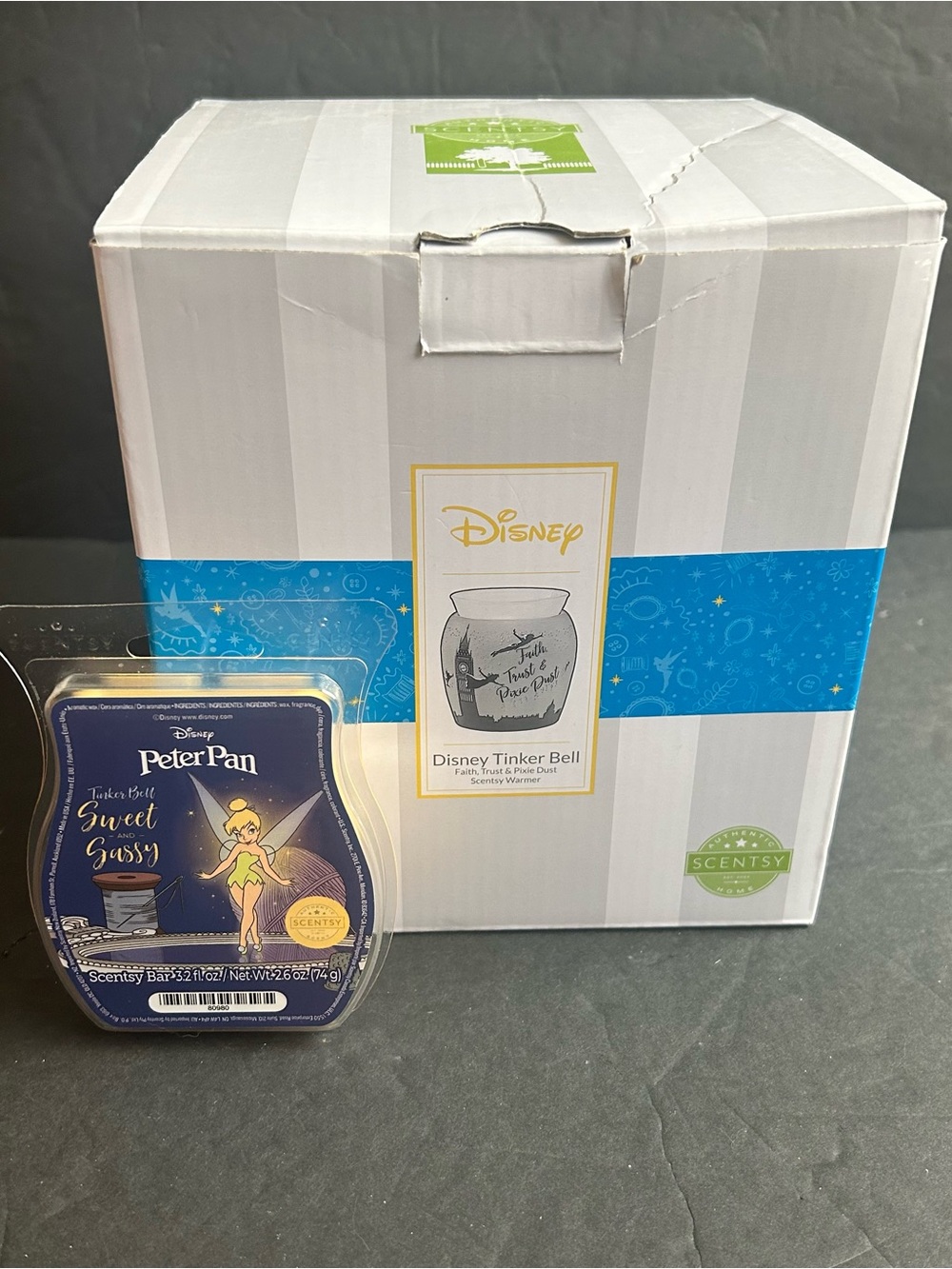 Scentsy ~ Disney Peter Pan~ Wax Warmer Faith Trust Pixie Dust Tinkerbelle w/Wax.